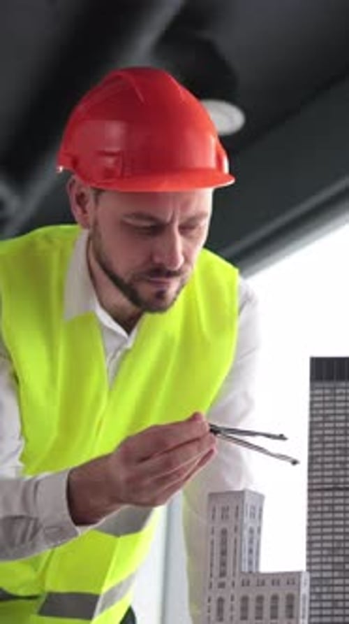 Architect with Model Building