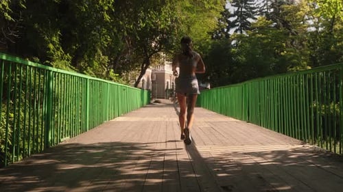 Woman Running Fitness Exercise
