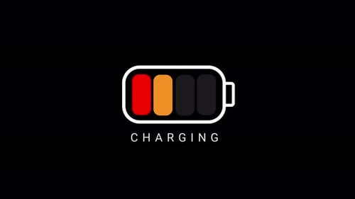 Battery Charging colorful indicator Animation 4k video