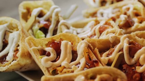Italian or Spanish Restaurant with Traditional Tapas Pinchos Food Spanish Cuisine Delicious Tapas