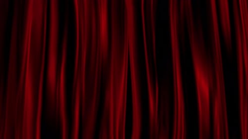 Red curtain with alpha channel closing