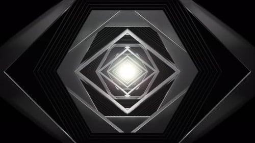 Tunnel géométrique argenté