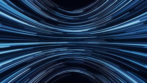 Flowing lines with digital cyberspace