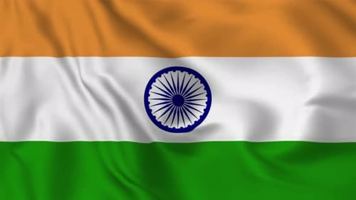 Animated Indian Flag Waving Seamlessly