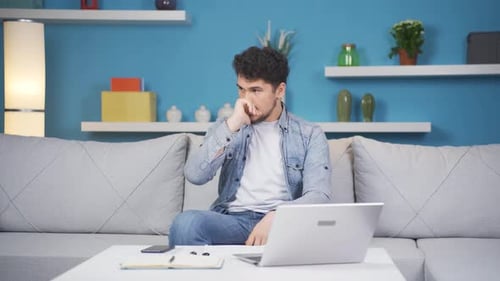 Stressed man.