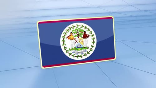 Belize Flag Displaying