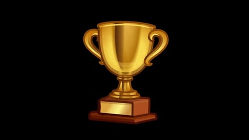 Shiny Golden Winner Trophy Animation