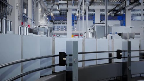 Automatisierte Produktionsförderlinie in der modernen Fabrik