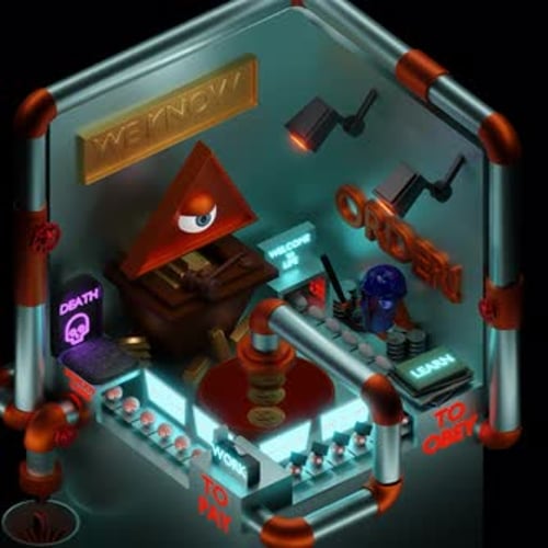 Isometric All-Seeing Eye Surveillance System 3D Animation