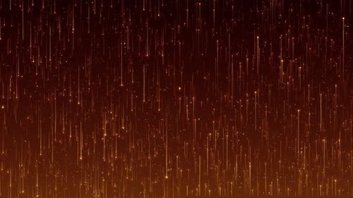 Golden Particle Streams Abstract Falling Background Loop
