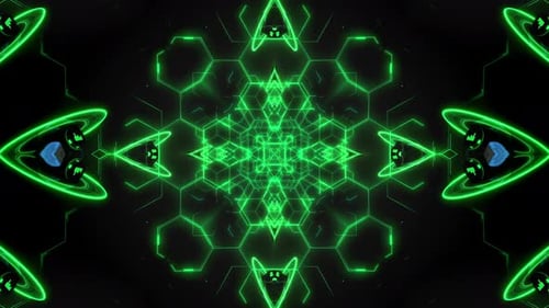 Green Digital Hexagonal Background 01