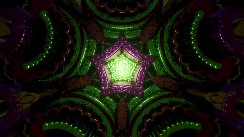 Colorful 3D psychedelic Mandala 4k Vj loop abstract sacred geometry background Visual Texture Trippy