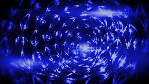 Abstract Blue Fluid Energy Loop Background