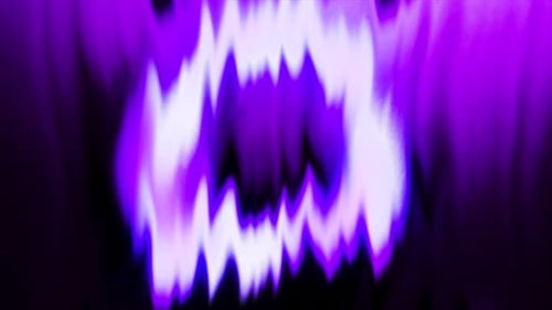 Glowing ring on moving background stripes