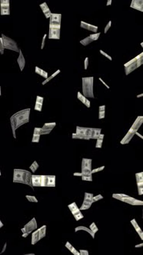 Luxurious Vertical Wealth Cascade High Quality Cash Flow Animation