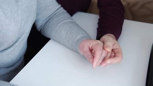Senior Couple Holding Hands Elderly Man and Woman Two Loving Old Hands Being Held Together Intimate