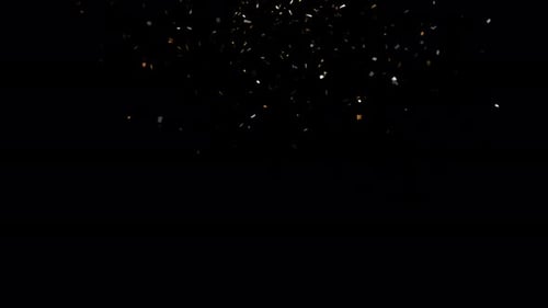 Feier, Papierbänder, Konfetti, Explosion, Feuerwerkskörper, Hintergrund, Konfetti, goldene Bänder. Luxus, Greeti