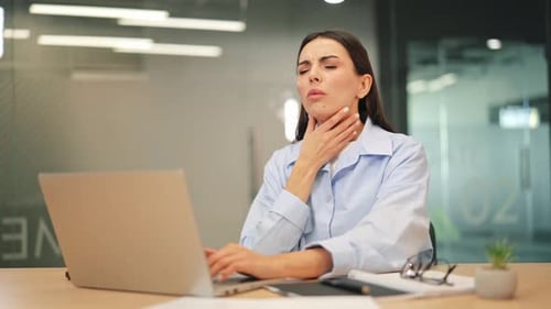 Worker Experiences Sore Throat and Cough at Office