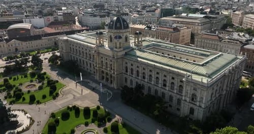 Aerial View of Maria Theresia Monument and Museums Quartier Maria Theresien Platz Art History