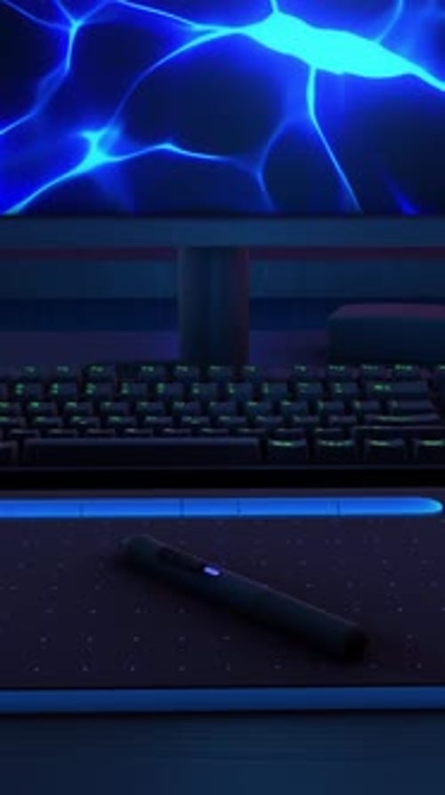 Desktop With Screen Saver Close In