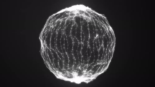 Fond numérique - Sphère de réseau technologique abstrait