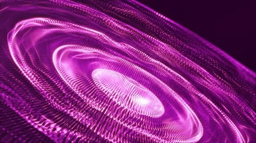 Partikel-Augenwellen-Hintergrund Looped Purple Energy 4K