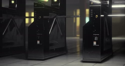 Modern Metallic Turnstiles for Secure Access Entry