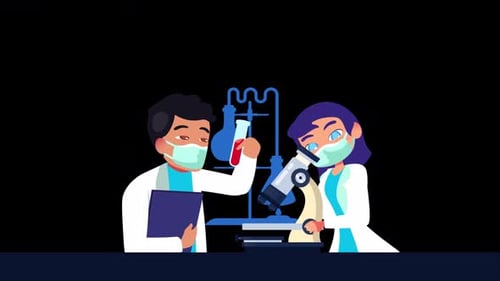 Scientists In A Laboratory Alpha Channel