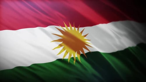 Flag of Kurdistan full screen with very high resolution 4K