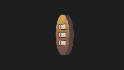3D Wooden Menu Icon Rotation