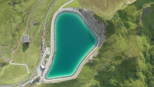 Aerial view of Fallbodensee, Switzerland