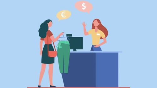 Happy Woman Shopping In Fashion Store 4K