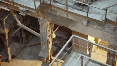 An Industrial Structure Featuring a Metal Framework Alongside Soft Illumination and Light Stock Clip