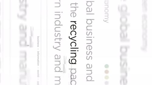 Recycling environment and ecology headline titles media seamless loop vertical
