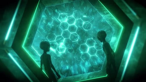 Grey Aliens With Energy Source