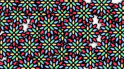 Rangoli Shapes And Symbols Icons Loop