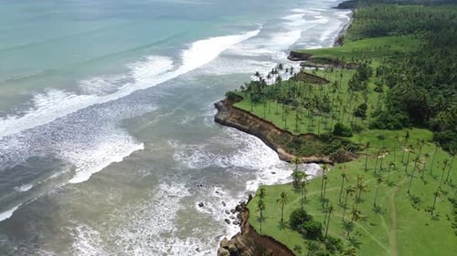 Beautiful Morning View Indonesia, Panorama Landscape with Beauty Color and Sky Natural Light