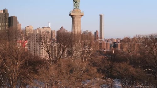 Drone shot of the Prison Ship Martyr's Monument