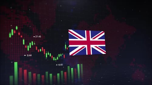 United Kingdom Animated Abstract Infographic Of Stock Market