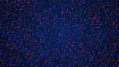 Binary Numbers in Futuristic Digital Technology with AI and Data Networks