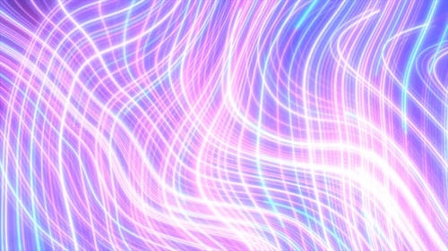 Vibrant Abstract Neon Wavy Grid Lines Background Loop