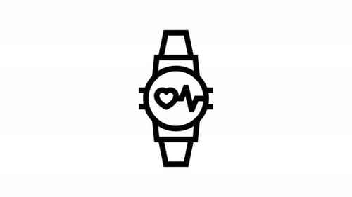smartwatch line icon animation