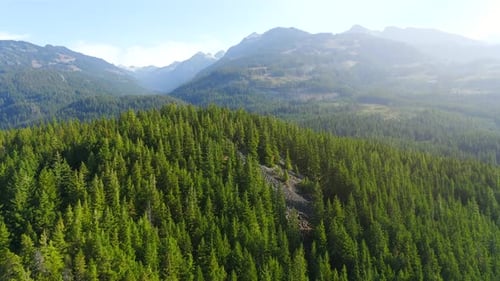 Aerial View of Stunning Mountain Landscape Taken Near Vancouver