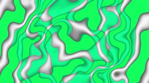 Abstract Fluid Motion Background with Layered Green Shapes