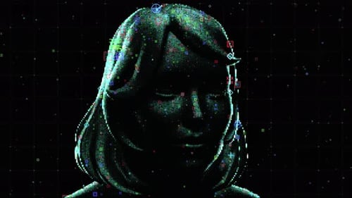 Smart Technology Artificial Intelligence People Id Scanner Visualization in Work