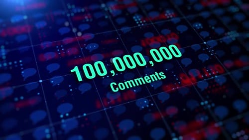 Contador de comentarios en redes sociales: cero a 100000000