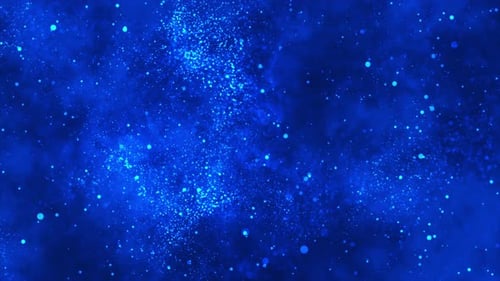 Abstract Blue Particle Background V4