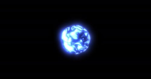 Abstract Glowing Blue Energy Orb Animation
