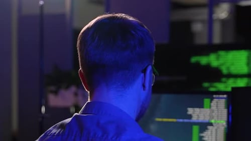 IT Programmer Creating Innovative Software Engineer Developing App Program Video Game