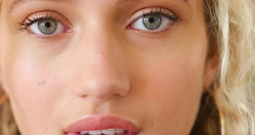 Extreme Close Up of Woman's Beautiful Green Eyes